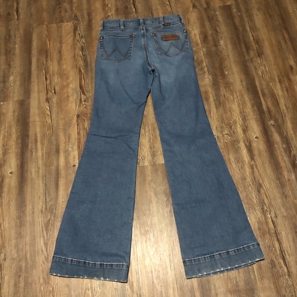 Wrangler Trouser Boot Jeans Women's 29 Mid Rise Western Flare Relaxed Fit Denim - Picture 5 of 7